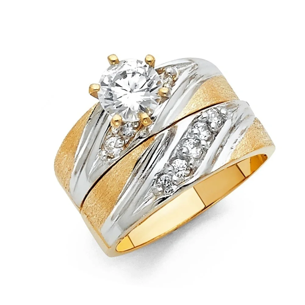 New 8mm 14k yellow Gold Men’s CZ Wedding Band